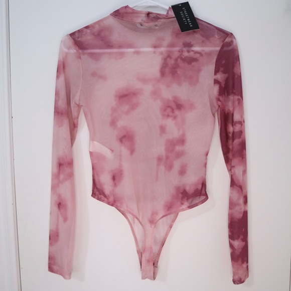 *NWT* Mesh Bodysuit w/ High Neck - Picture 4 of 5